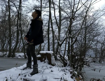 Winter Jerk off in Snowy Land Two Times
