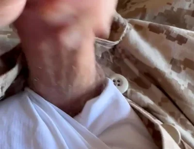 Jerking off Wearing the Sarge's Tighty Whities and One of the Usmc Uniforms From a Past Hookup!