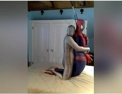 Zentai Croc Has Some Fun With Captured Dummy Spiderman