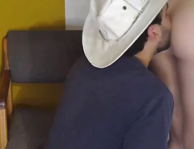 Cute Cowboy Gives His Ass to His Straight Cousin to Get Fucked Creampie