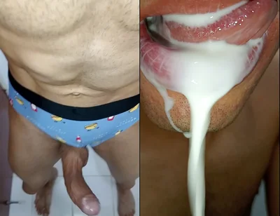 I Love Cum in My Mouth, Tongue Long Tongue, Kiss, Six Pack, Fitness Gym, Submissive, Women's Lingerie