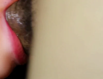 Very Close-up of Plunging a Penis Into a Wet Mouth