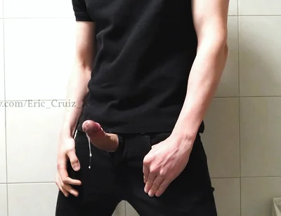 Me Jerking in the Bathroom. Big Cumshot.