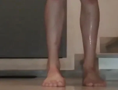 Masturbating Totally Naked in Staircase