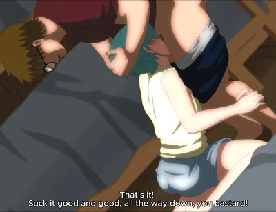 Retreat Ep 04 - Twink Had to Give a Blowjob to the Chubby, Straight, Perverted Guy - Hentai Anime Yaoi