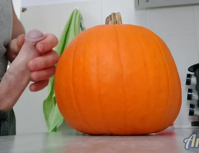 Another Halloween Orgasm. Throbbing and Thick on Pumpkin.