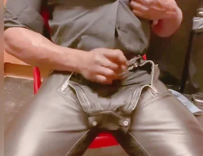 Leather Muscle Stepdad Solo Titplay