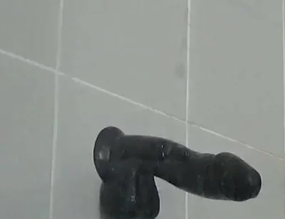 Riding a Large Black Cock Dildo 1