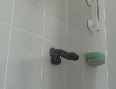 Riding a Large Black Cock Dildo 1