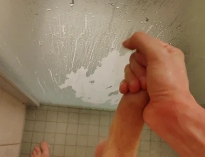 Piss and Cum on the Glass of My Shower
