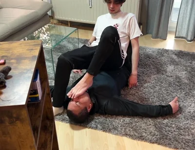 Feet socks master licking