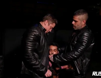 Boots licking leather masters