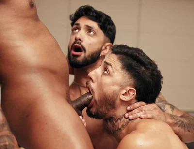 Markin Wolf And Di Carvalho In Hardcore Gay Fetish Threesome With And Black Mangeira