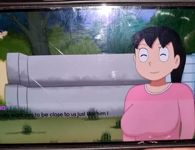 Nobita Rubbed Her Stepmother's Breasts, All the Water From Her While Bathing.