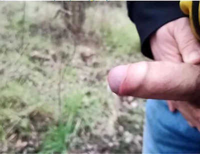 Someone Can See Me! Cum And Pee Outdoors