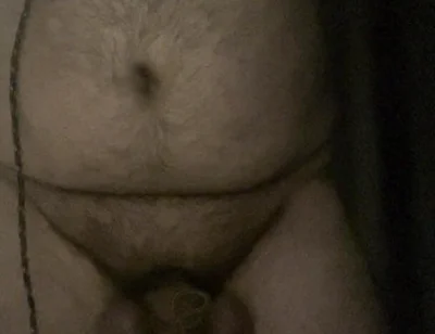 Cock and Ball Bondage with Crossdress and Butt Plug Inside