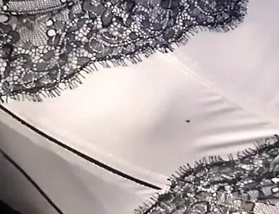 Cdmichelle Wearing Sexy Black Turtle Neck Bodysuit with Lingerie & Garter Nylons