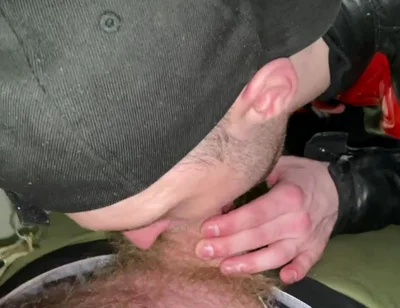 Chav Scally Kinkysirius Sucks by Leather Bear in the Public Restroom at the Railway Station