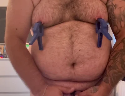 Cock and Ball Bondage Under Clothes