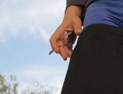 Hot Guy Caught Smoking and Sagging Outside (non-nude)