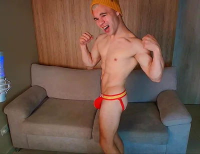 A Handsome Russian Guy Showing off His Muscles and Ass