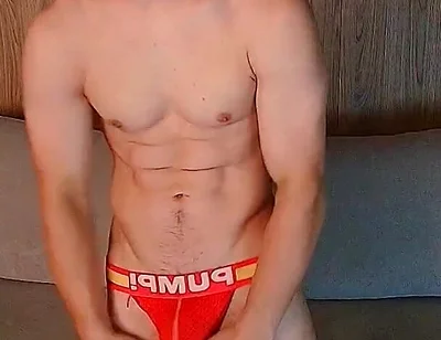 A Handsome Russian Guy Showing off His Muscles and Ass