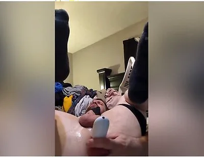 Max Playing With Thrusting Dildo