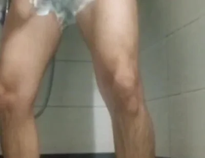 Shaving Cock and Asshole in The Shower