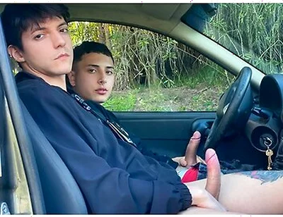 Ride Share Hookup: Horny Twink Picks Up Sexy Passenger And They End Up Fucking Raw With Uriel Simon And Dylan Segundo