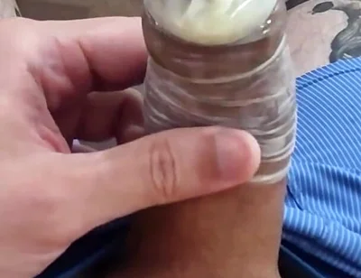 Giant and Thick Penis Releases Milk in the Condom