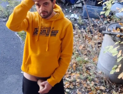 Masturbating in an Abandoned Factory Outdoors and Inside Halls