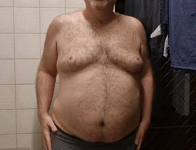 Chubby Daddy Bear Get Naked in the Laundry Room