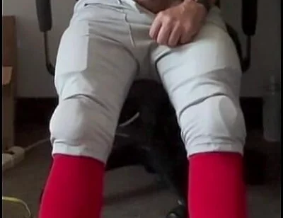 Jockdad87 Jerks and Shoots a Load in His Football Uniform