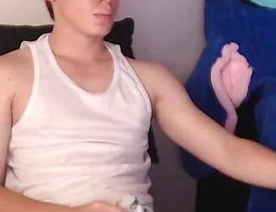 Big Young Latino Masturbates Over Pants