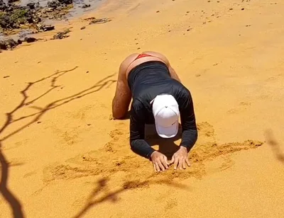 Ladysilva Showing off Her Hot Ass in Panties on the Beach